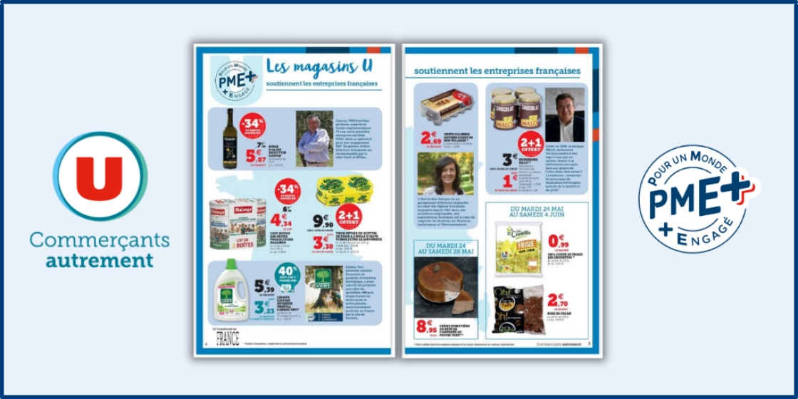 Les magasins U soutiennent les entreprises françaises labellisées PME+