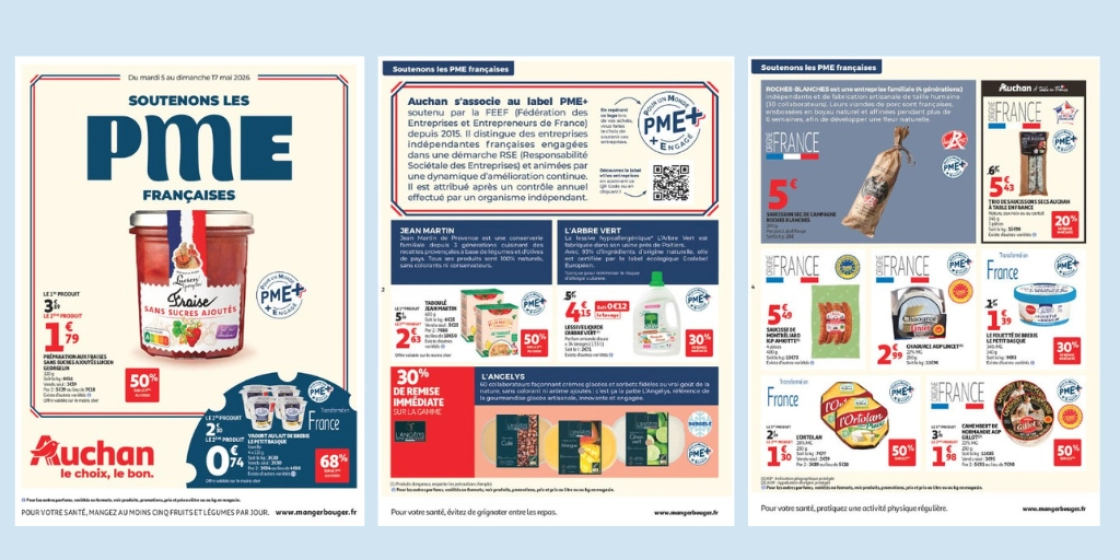 Auchan célèbre les PME avec un tract 100% dédié